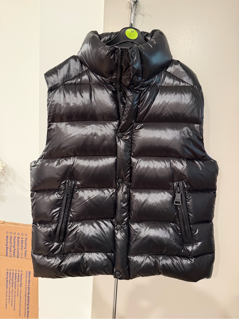 SAM. Men's Black Quilted Puffer Vest